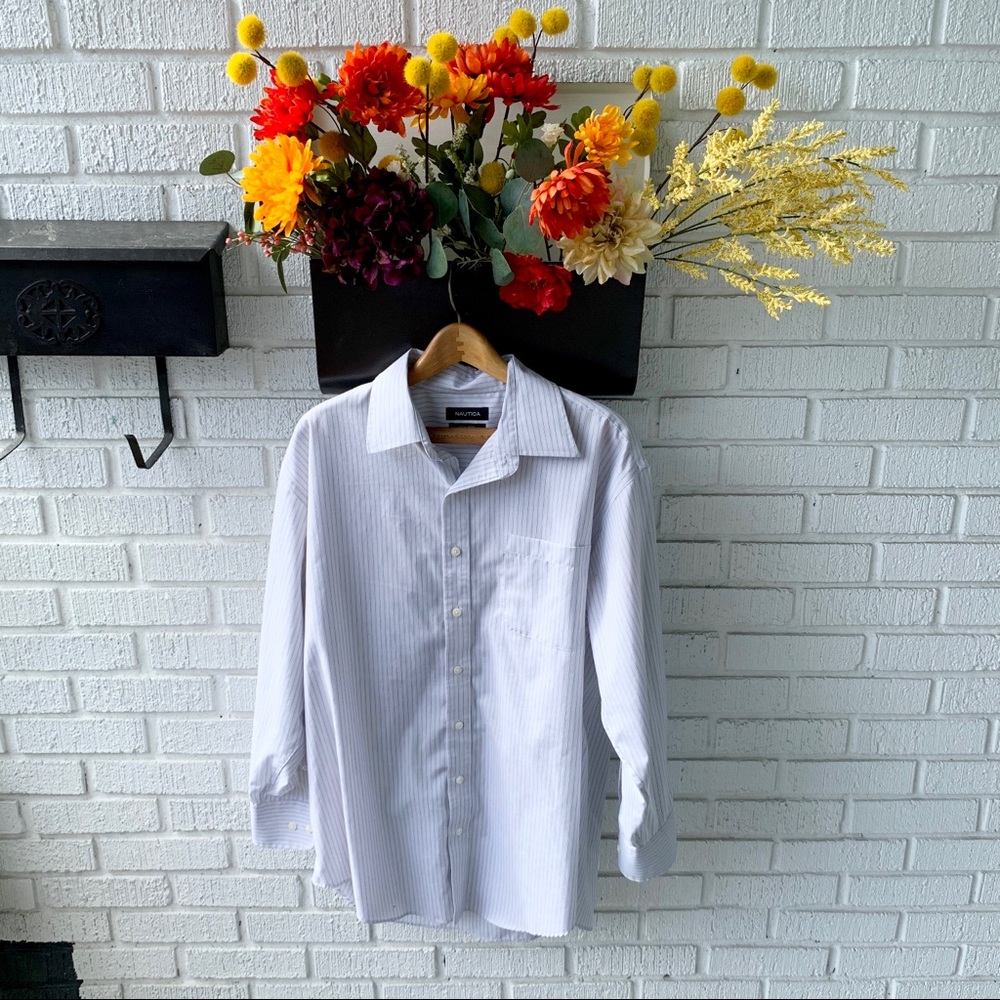 Nautica Men’s Striped Button Down Shirt